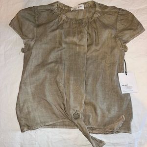 Khaki Green Bella Dahl Tie Top